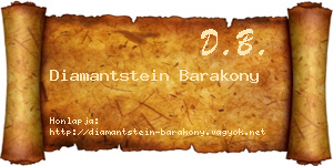 Diamantstein Barakony névjegykártya
